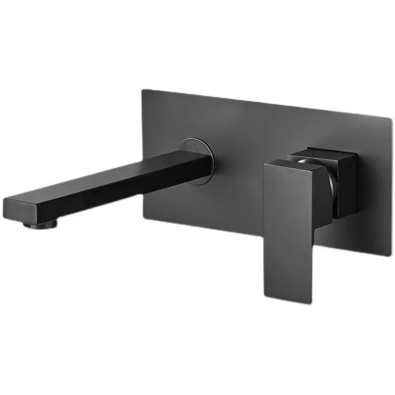 Cross-border hot-melt all-copper concealed wall-mounted basin faucet, cold and hot pre-embedded wall-mounted basin faucet Item Picture