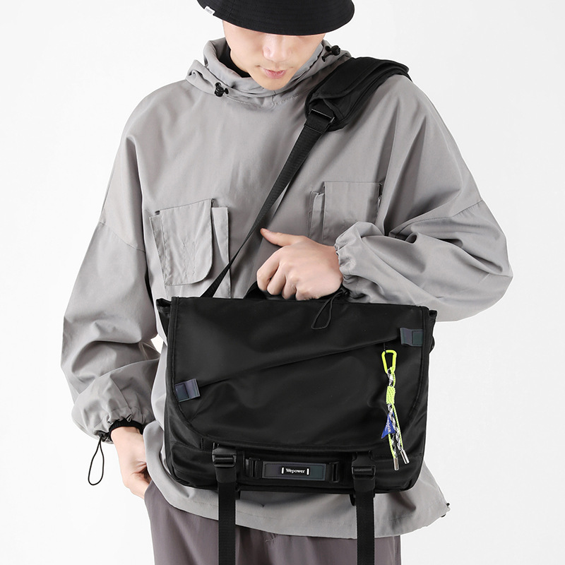 The new WEPOWER men's large-capacity crossbody bag is a functional commuting single-shoulder bag and a casual, sporty and simple men's bag Specification drawing