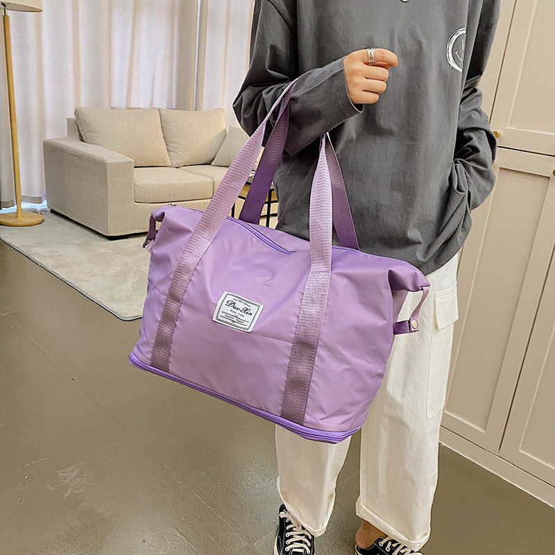 Korean outdoor short-distance travel bags, women's large-capacity dry-wet separation sports and fitness bags, hand-held large bags, luggage bags, trendy Specification drawing