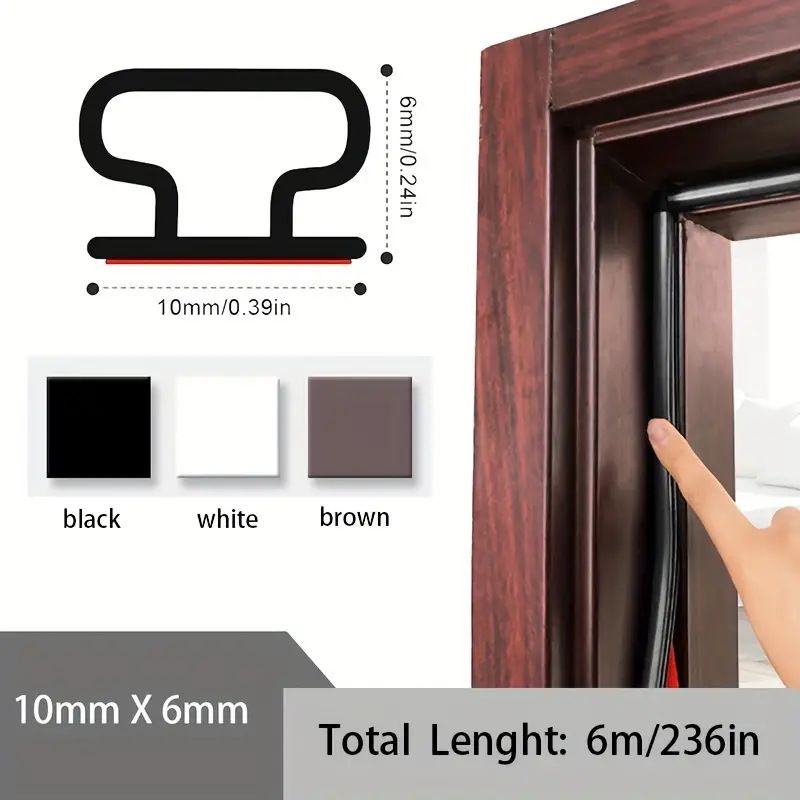 Anti-theft door sealing strips, I-shaped door frame, door gap strips, edge banding strips, self-adhesive sound insulation, anti-wind leakage and heat preservation rubber strips details Picture