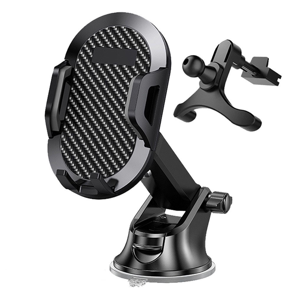 New type of foreign trade car mobile phone stand, car navigation frame, telescopic suction cup type dashboard central control air outlet Specification drawing