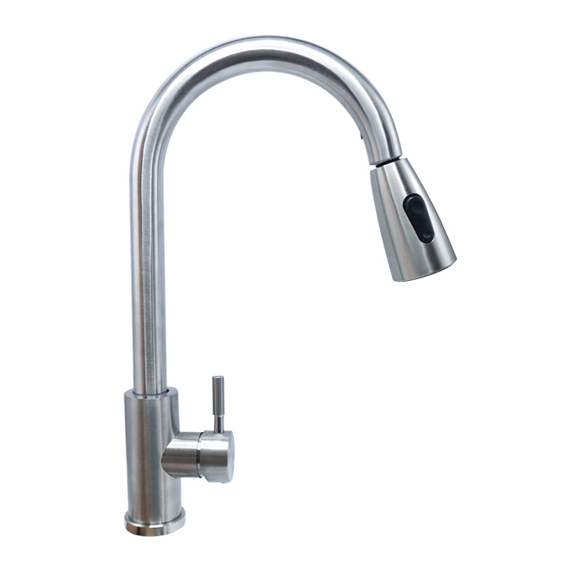 Cross-border stainless steel 304 vegetable basin, pull-out kitchen hot and cold water faucet, bathroom, bathroom, household, retractable and splash-proof Application Scenario