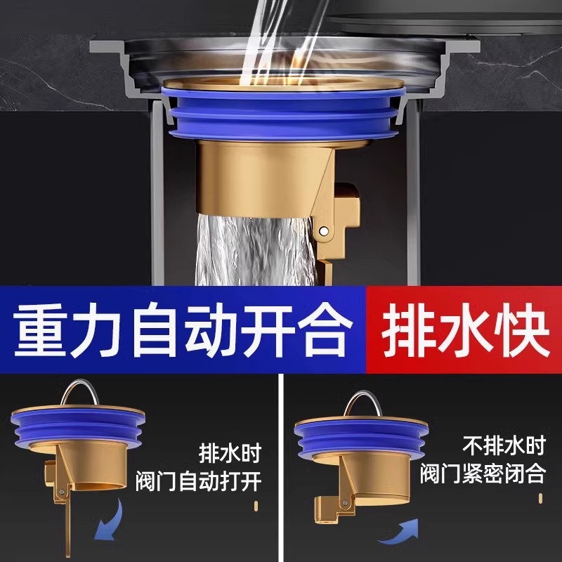 Anti-odor floor drain core for sewer pipes, anti-odor floor drain device, anti-odor sealing ring for drainage pipes and sewers, bathroom floor drain cover Specification drawing