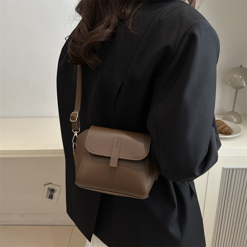 The retro women's bag 2025 new style, niche design, trendy and fashionable single-shoulder bag, simple and fashionable crossbody bag, cross-border trend details Picture
