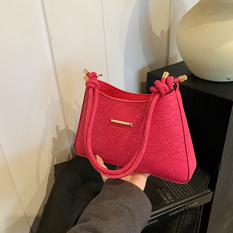 High-end single-shoulder underarm bag for women, 2024 new style simple and fashionable baguette bag, retro and versatile, popular cross-border women's bag full figure