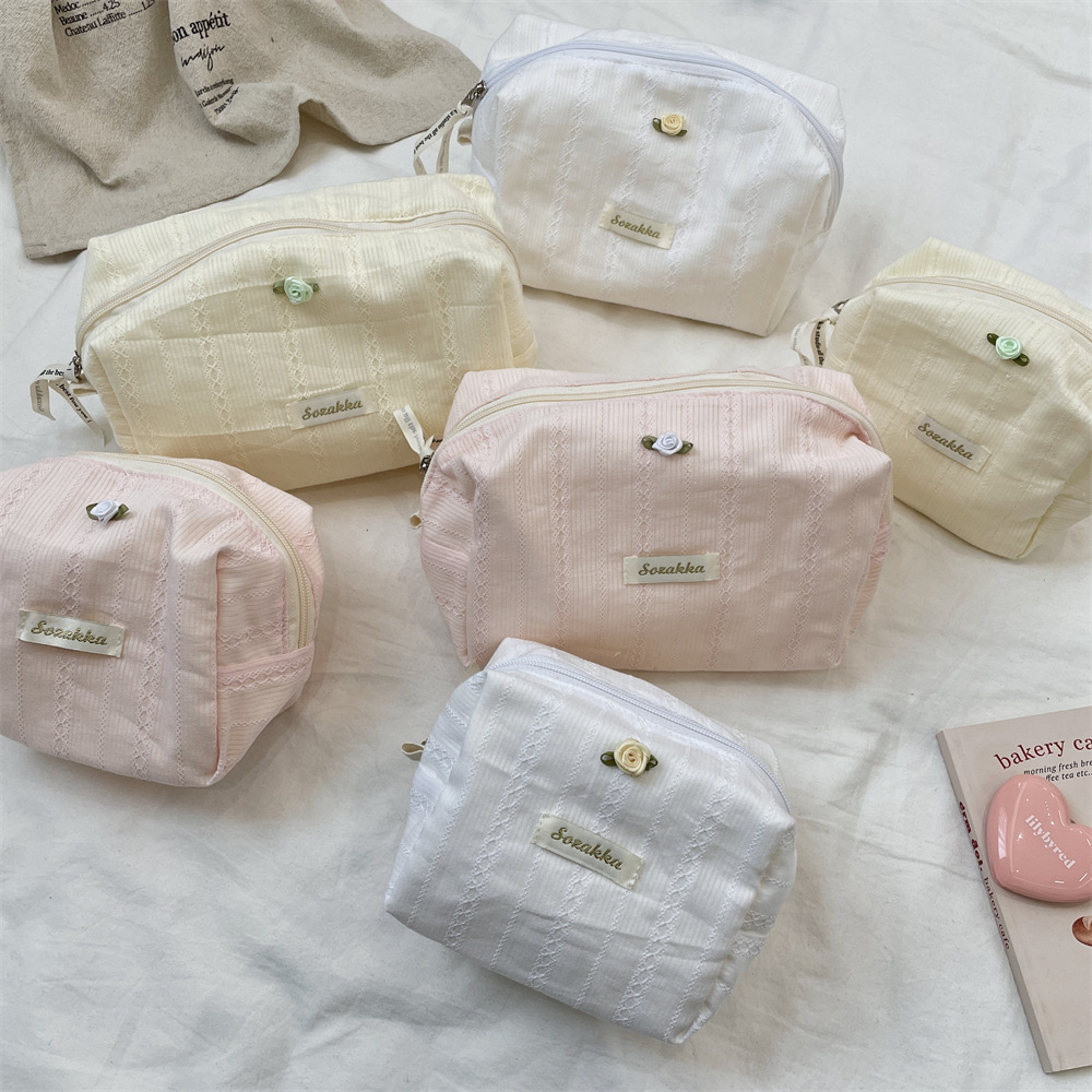 54181 New Rose Cosmetic Bag, large-capacity skin care product storage bag, travel toiletries cosmetic bag Specification drawing