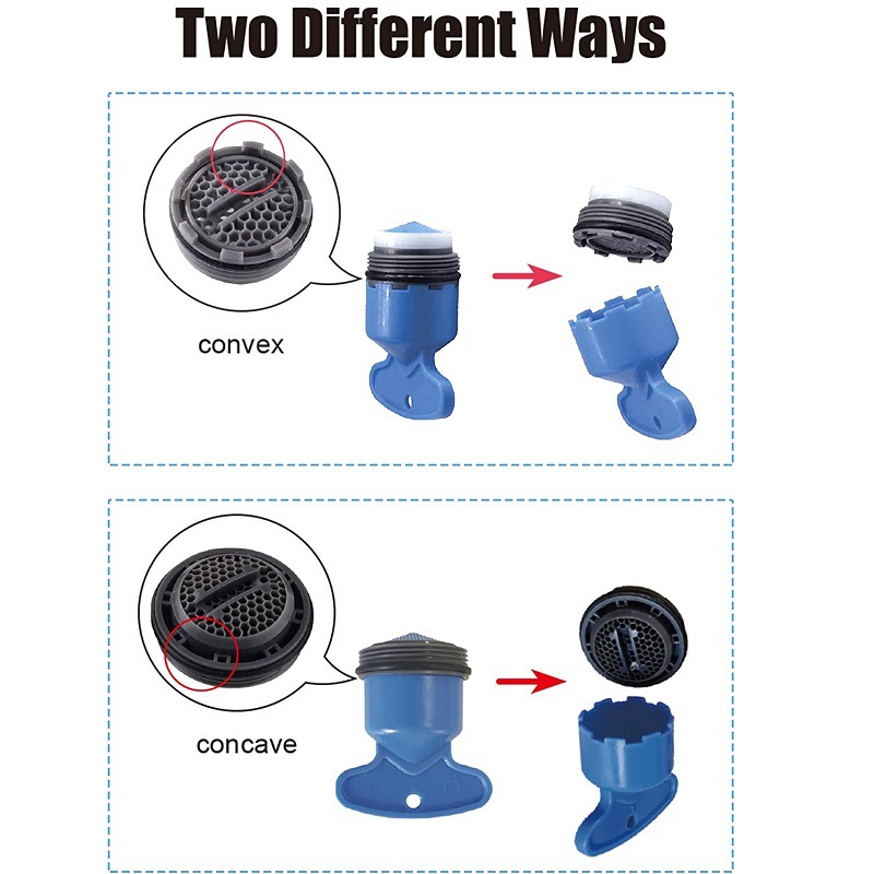 100-3 Coin-type faucet built-in aerator filter core net aerator wrench disassembly tool set Specification drawing