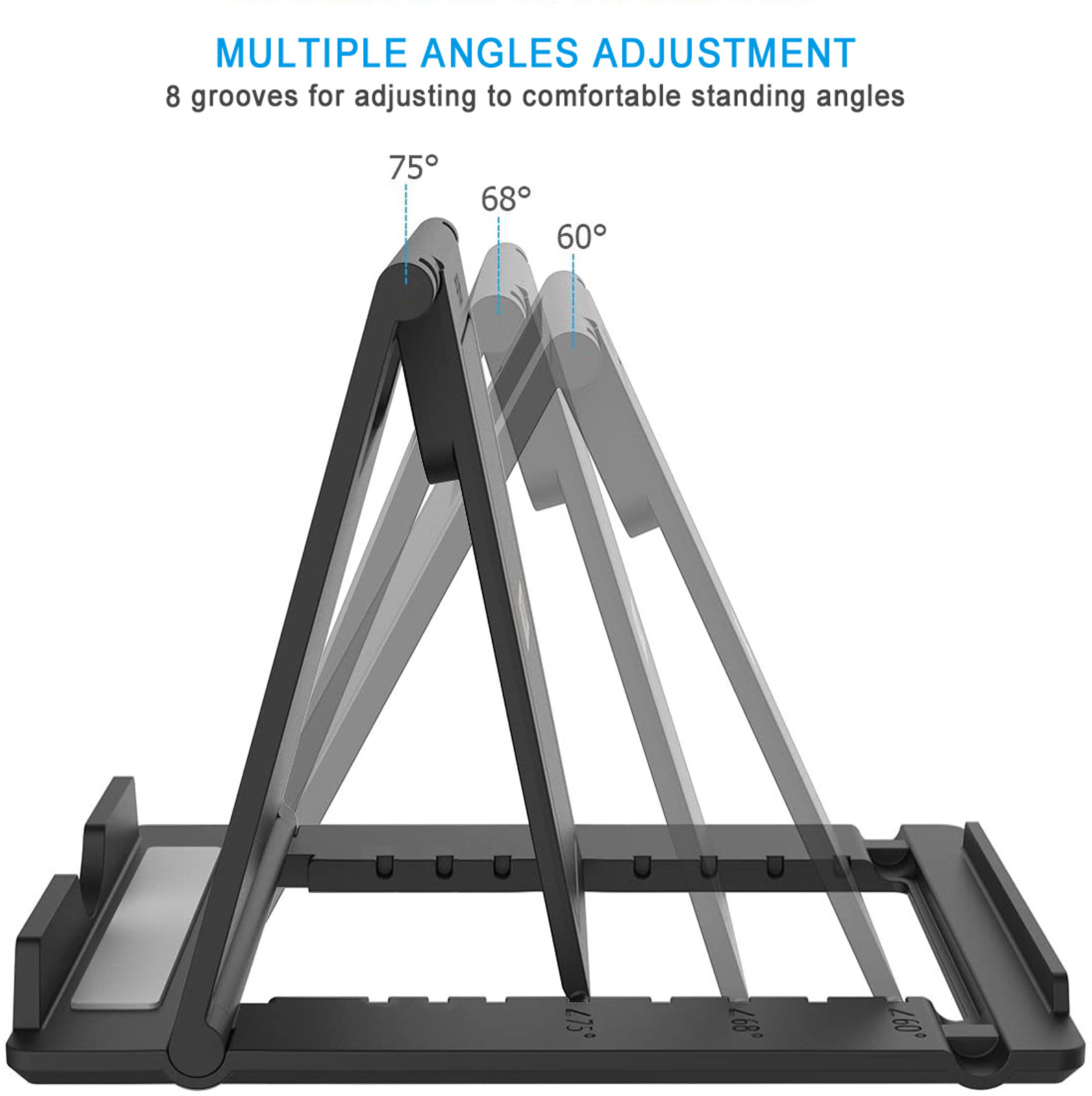 Extra-large mobile phone, tablet, desktop folding stand, video stand, reading stand, advertising gift stand Specification drawing