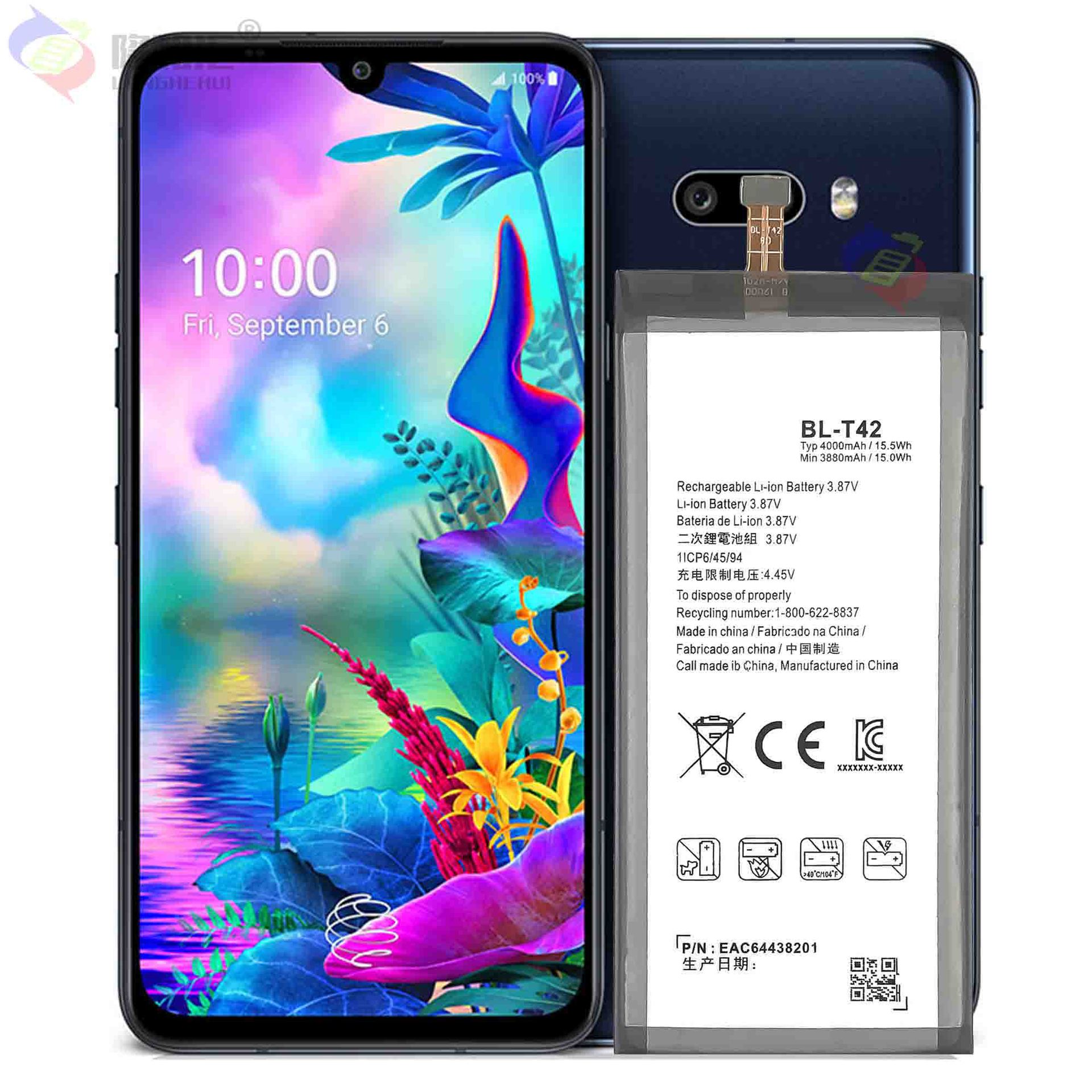 Factory wholesale and stock of the brand-new durable mobile phone battery BL-T42 for LG V50/V50s ThinQ 5G Application Scenario