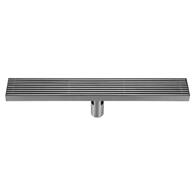 304 stainless steel long strip floor drain, hotel bathroom anti-odor floor drain, DN75 shower room rectangular floor drain Item Picture