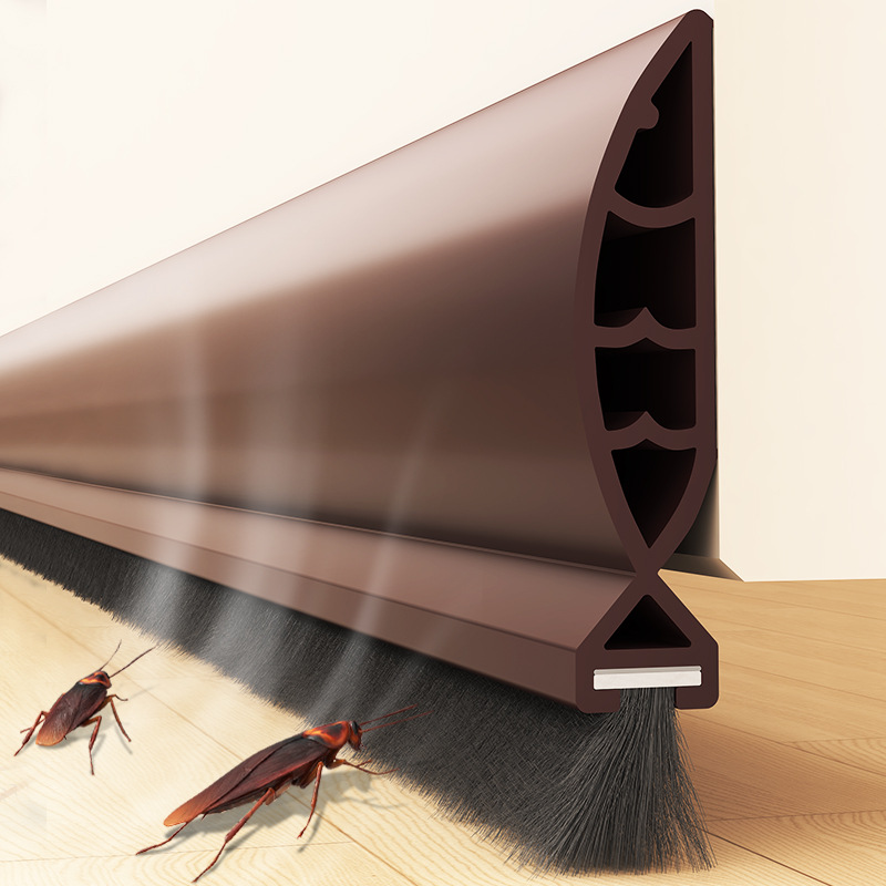 Door bottom sealing strip, bedroom door windproof and insect-proof baffle, silent and soundproof wonder, anti-theft door gap filling rubber strip details Picture