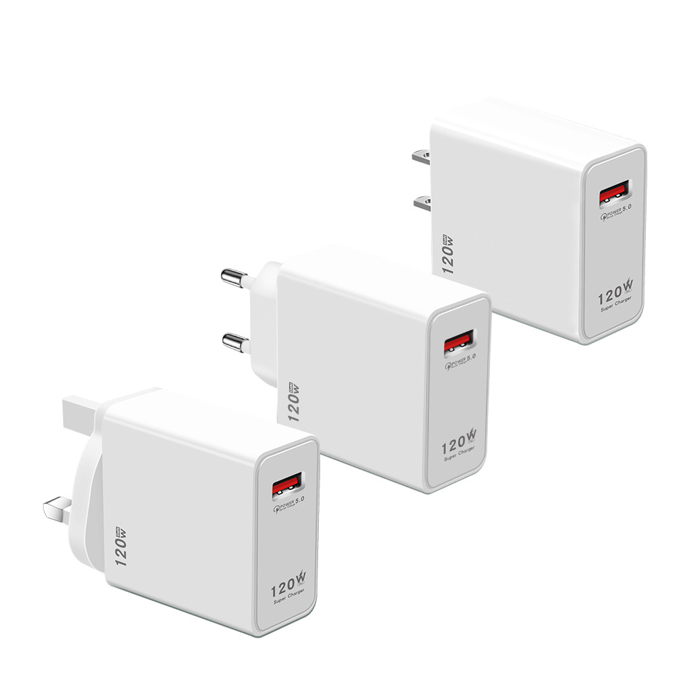 The 120W Super fast charging charger from Europe, America and the UK is suitable for the ultra-fast flash charging head of Xiaomi 12/12 Pro Item Picture