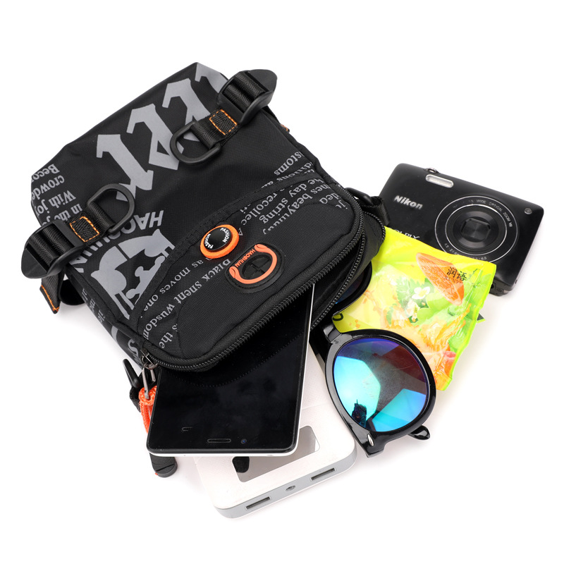 Hao Shuai's new men's single-shoulder small bag, outdoor casual crossbody bag, fashionable and trendy waist bag, hanging bag, multi-functional small bag Item Picture