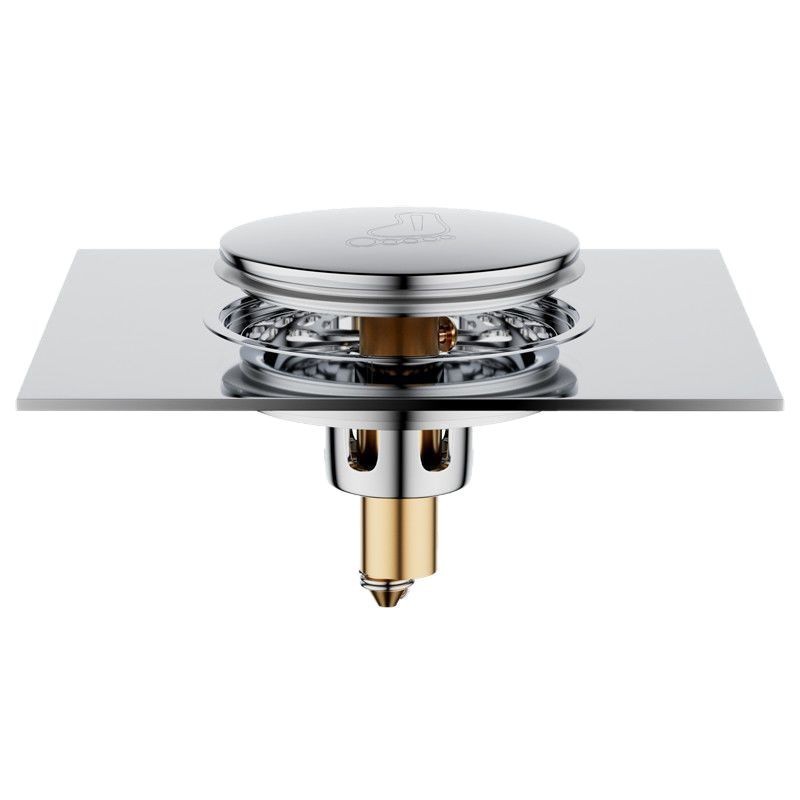 Stainless steel anti-odor floor drain with a universal household bathroom sewer anti-odor backflow device - foot-operated spring floor drain core Item Picture