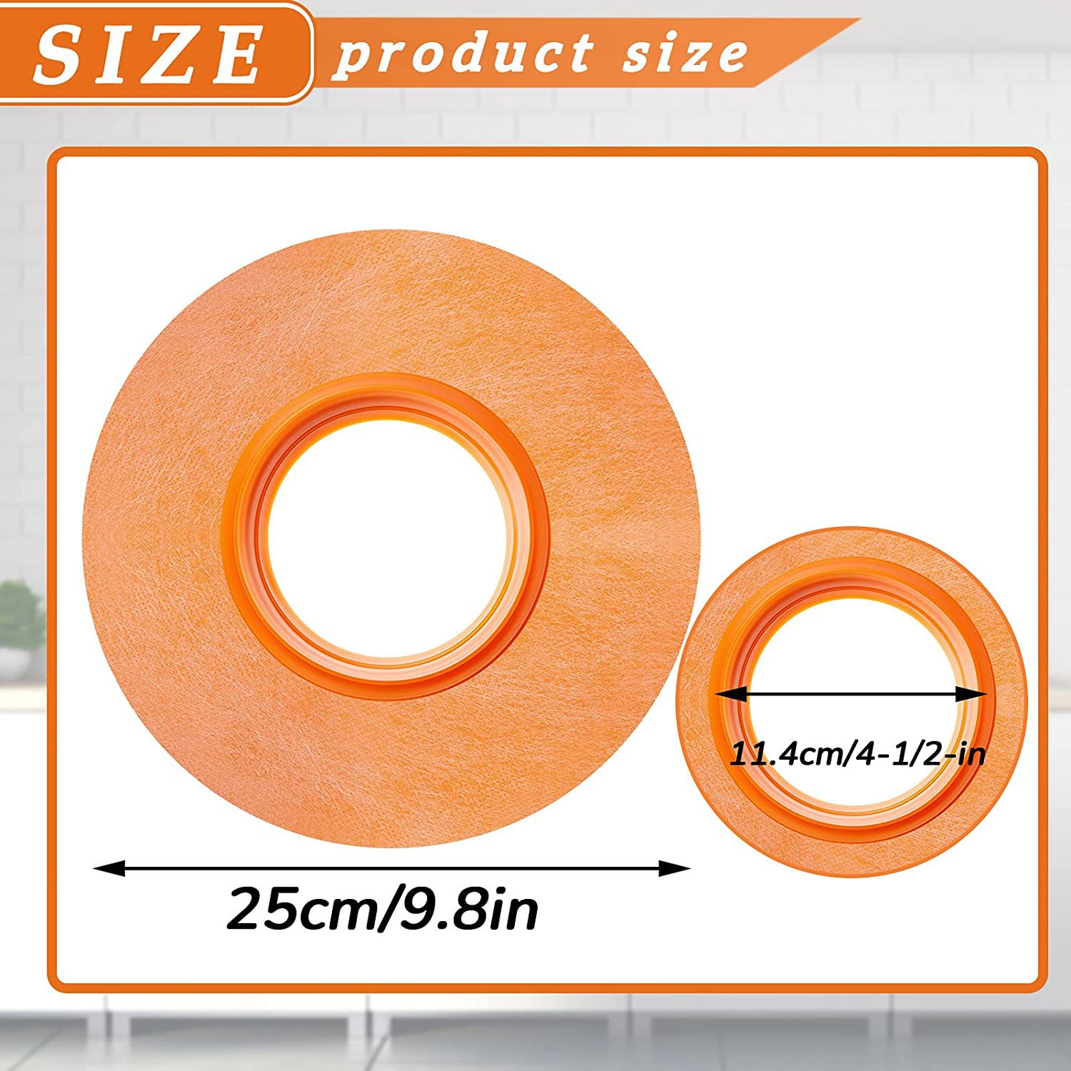 4-1/2 inch mixed valve seal waterproof round pipe gasket seal thick seal suitable for shower valves and shower heads details Picture