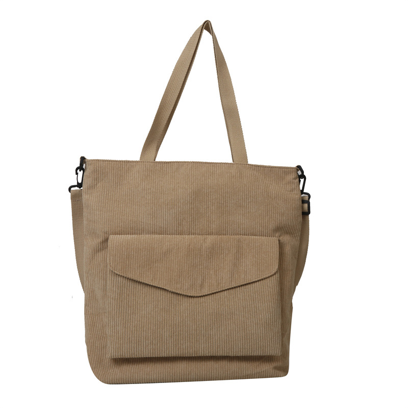 The 2025 new style of stylish and elegant design, single-shoulder crossbody, solid color retro zipper underarm textured tote bag Item Picture