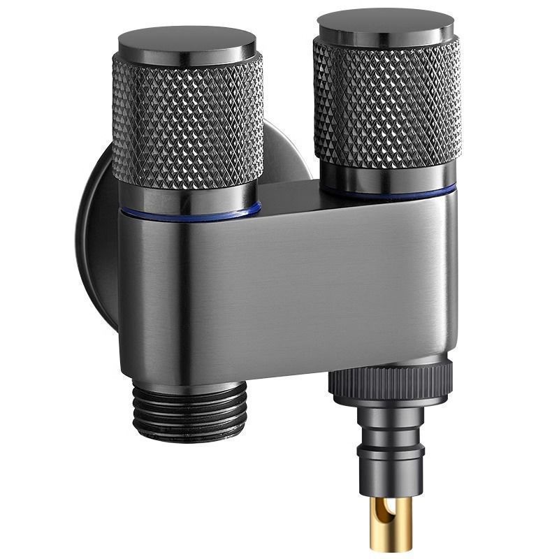 4-point one-inlet and two-outlet Angle valve, 304 stainless steel water pipe valve, toilet companion, three-way Angle valve manufacturer wholesale Item Picture