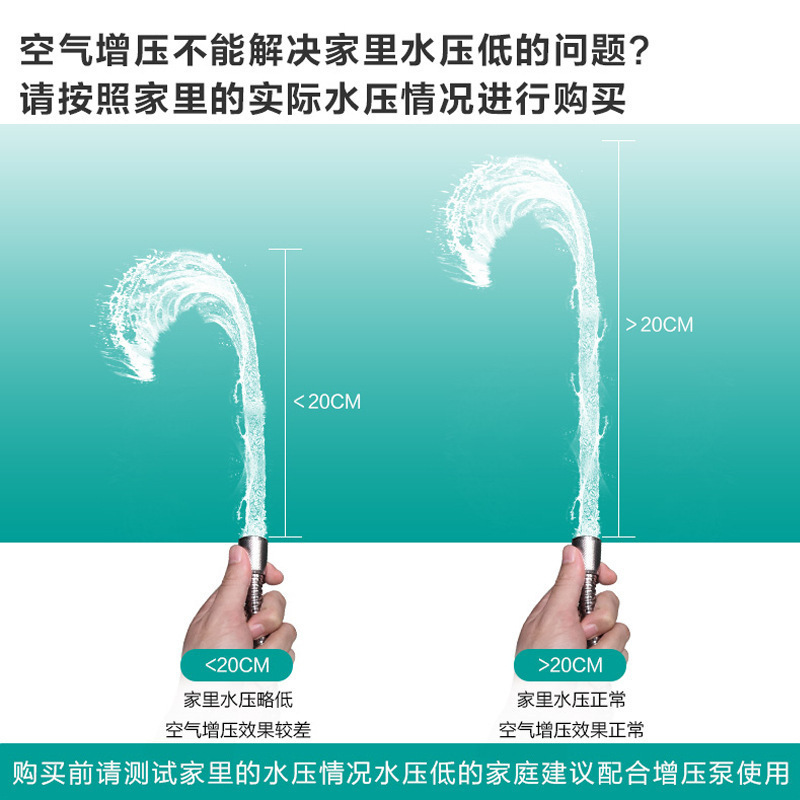 Wholesale of Darth Vader Super Supercharged Multi-functional Five-speed Adjustable Shower head set Specification drawing