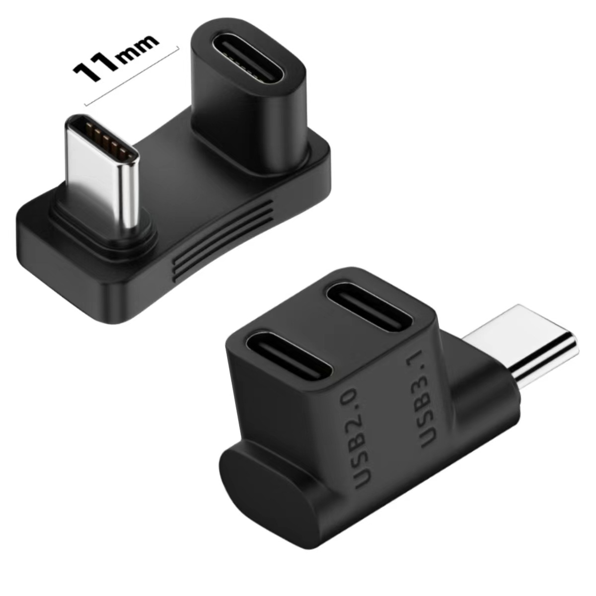 TYPE-C female to Male 1-minute 2 fast charging TYPE-C3.1 charging screen projection adapter 100W adapter full figure