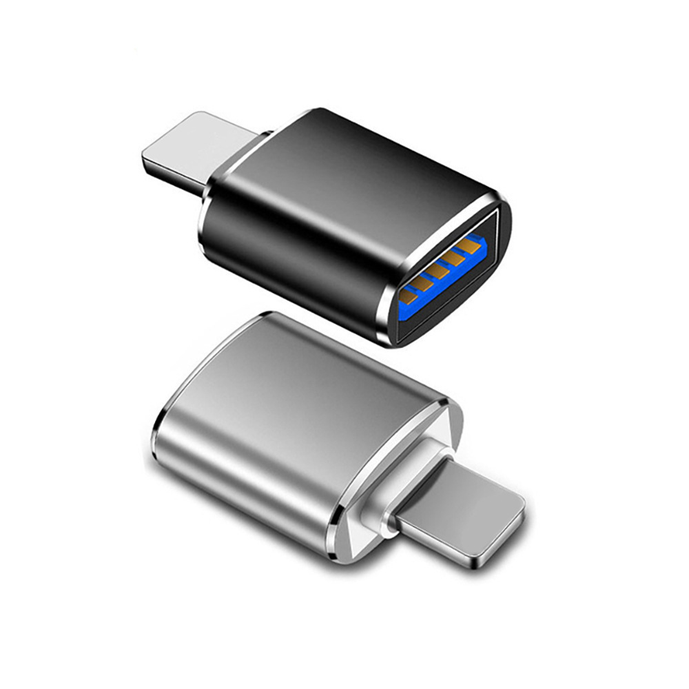 This OTG converter for iphones, USB3.0 to iphone adapter, supports charging for USB flash drives and ipad data Item Picture