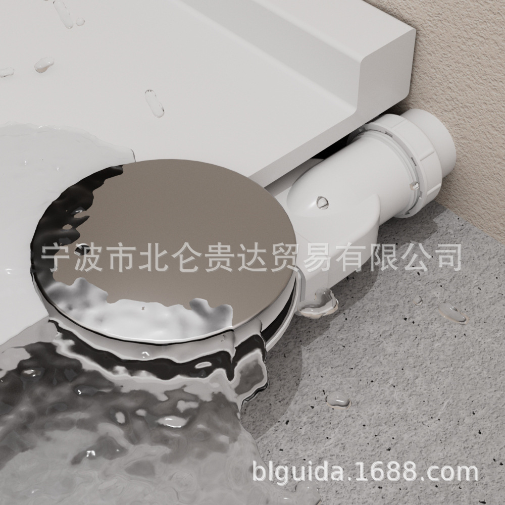 The accessory wholesale manufacturer supplies plastic flat floor drains for shower rooms, anti-odor European and American style ABS bottom basin drainage devices full figure