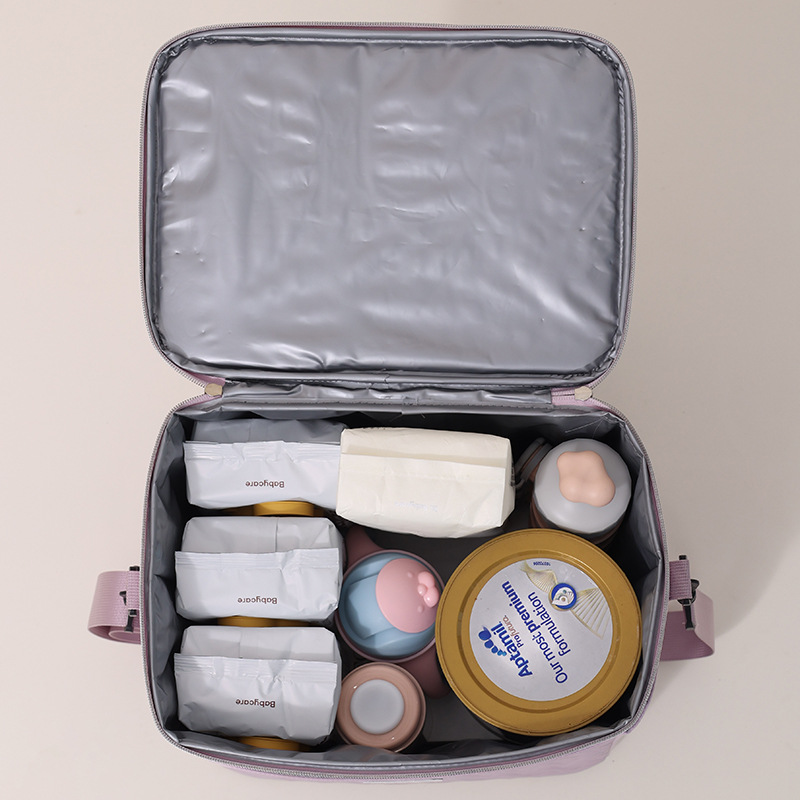 Runhui Baby Products Insulated Bags, large-capacity mommy bags, high-end feel, one-piece delivery for mom's travel baby bags details Picture