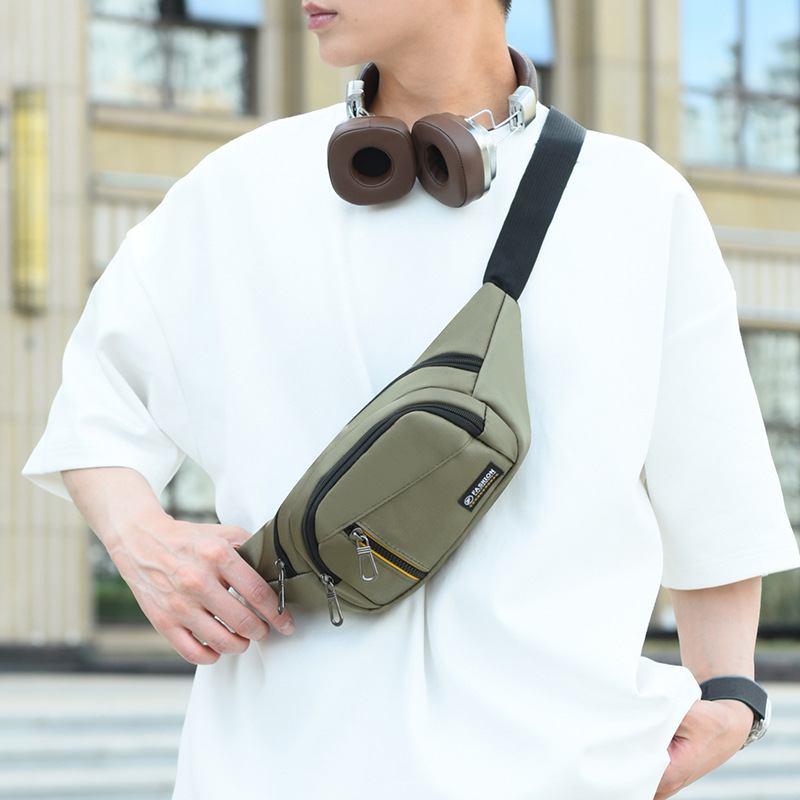 New cross-border men's fashion brand crossbody bag, men's casual, fashionable and sporty chest bag, high-end water-resistant single-shoulder bag Application Scenario