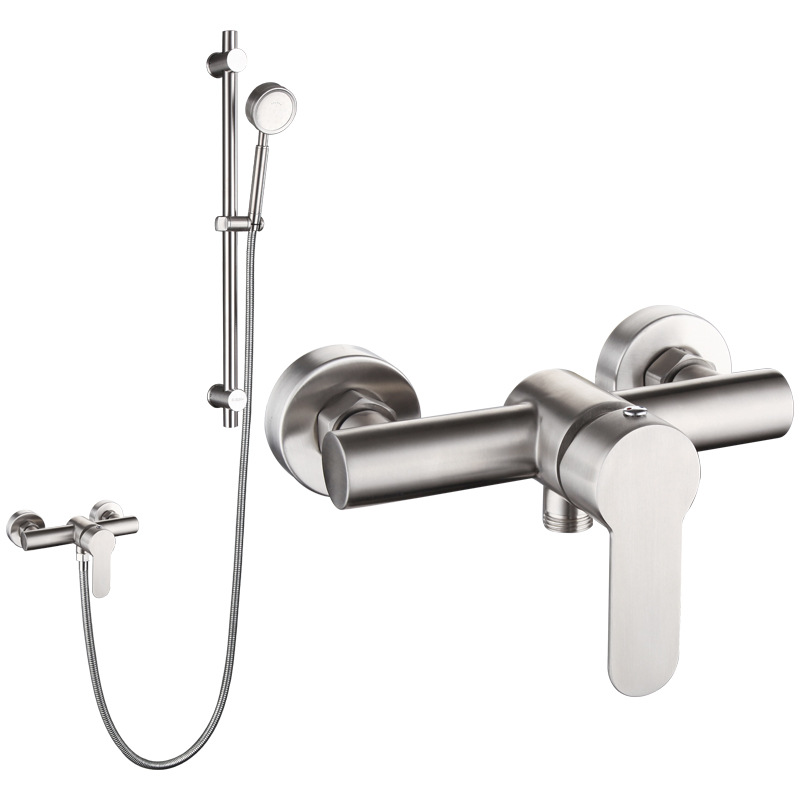 304 stainless steel shower head set, adjustable hot and cold shower faucet, lifting shower head, pearl shower, Emperor three-in-one Item Picture