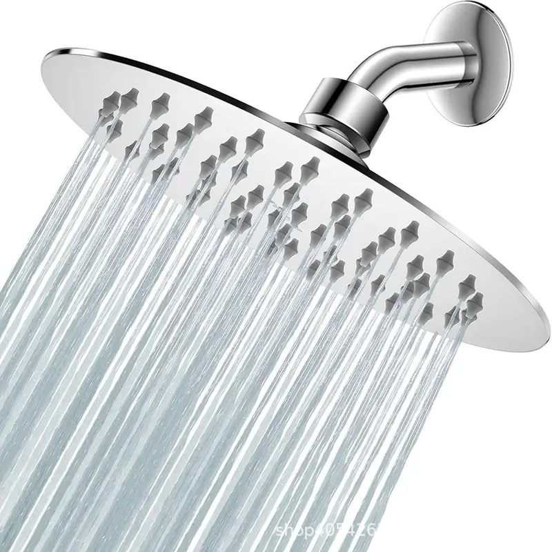 Cross-border foreign trade stainless steel top shower head set, shower head pressurized household bath head, bathhouse hotel Specification drawing