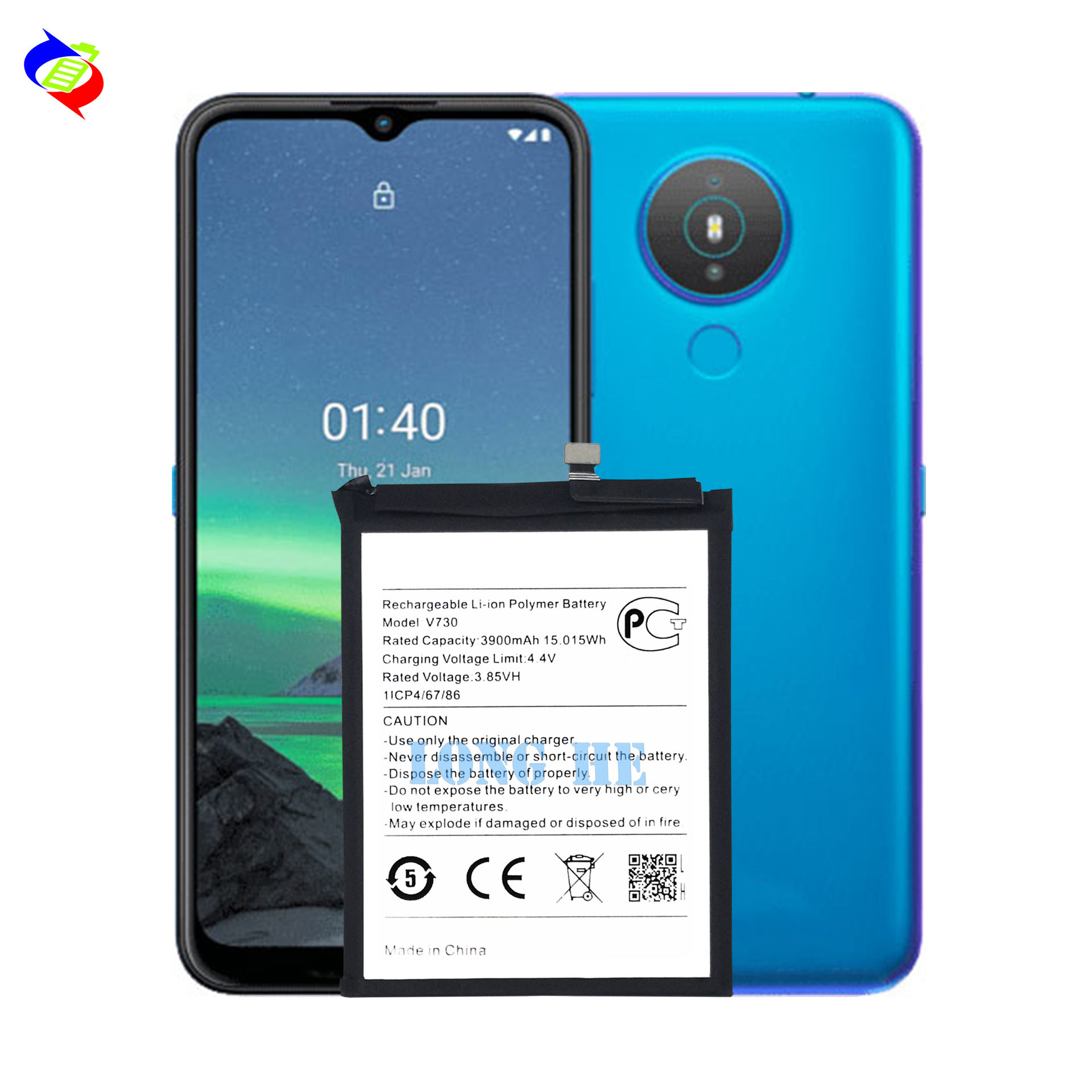 Factory wholesale and export of 3900mAh batteries for Nokia 1.4/TA1322 V730 mobile phones Application Scenario