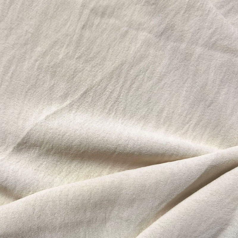 仿棉麻冰丝皱衬衣裙子裙裤山本裤面料详情图7