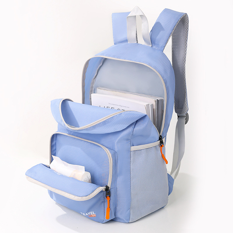 Customized Runhui folding backpacks, student schoolbags, outdoor hiking backpacks, finished product printing, starting from 50 pieces Application Scenario