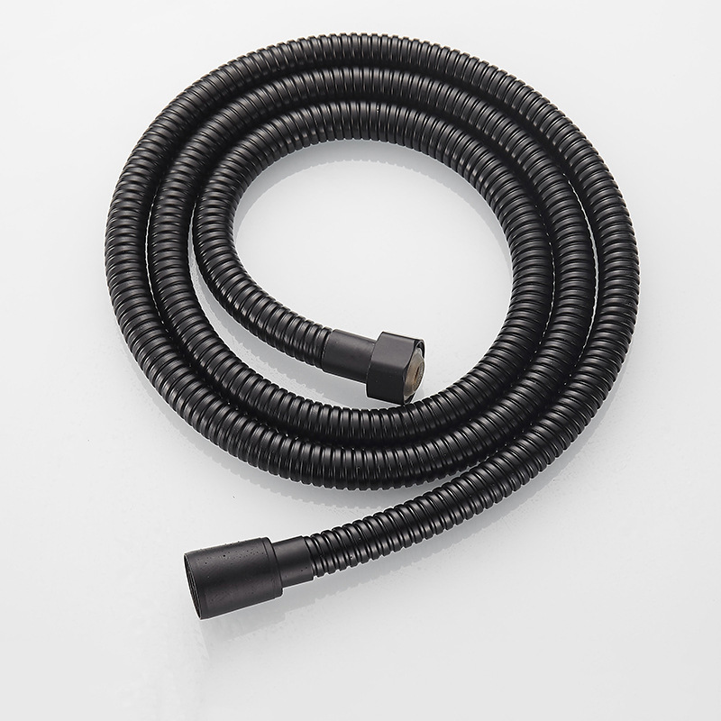 The manufacturer's black shower hose, stainless steel shower pipe, high-temperature and high-pressure explosion-proof nozzle connection pipe, 1.5 meters Specification drawing