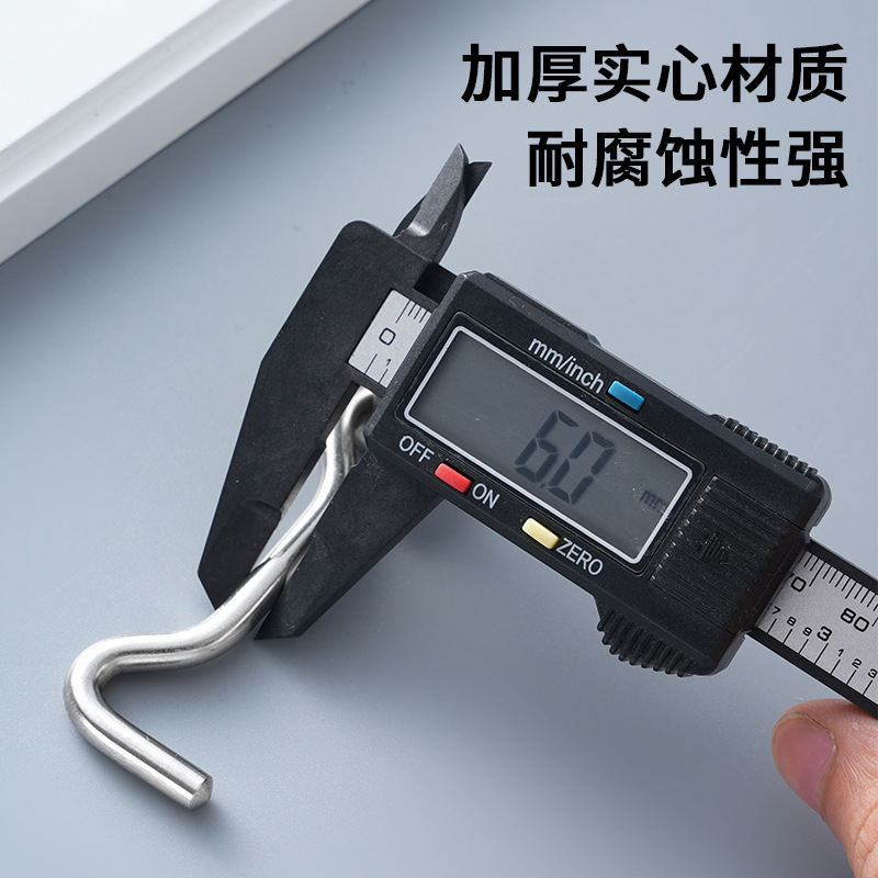 Stainless steel window windproof hooks without drilling, anti-theft door window old-fashioned hooks, solid extended door and window limit hooks Specification drawing