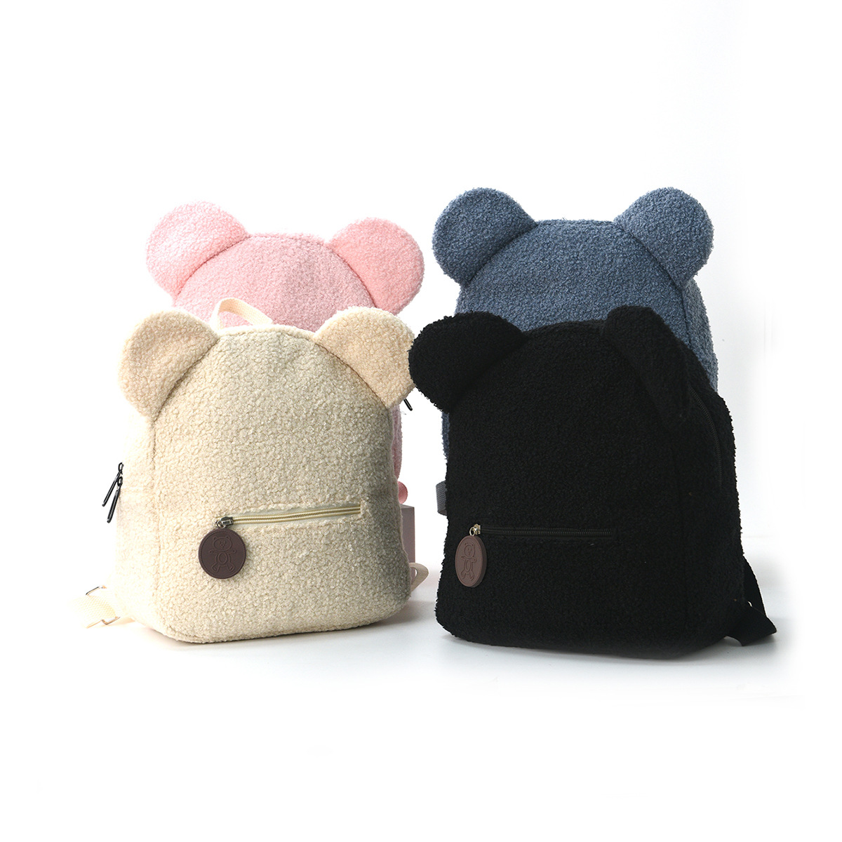 The 2025 new style of popular, fashionable and casual plush backpack for foreign trade is a cartoon children's backpack with ears and little bear Specification drawing