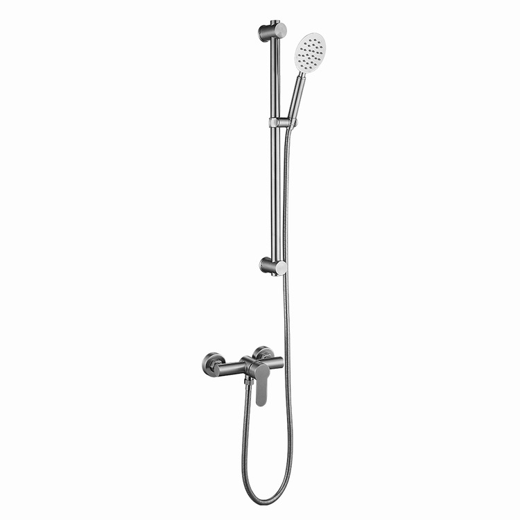 304 stainless steel shower faucet, simple faucet, black mixing valve, bathroom shower set for home use Item Picture
