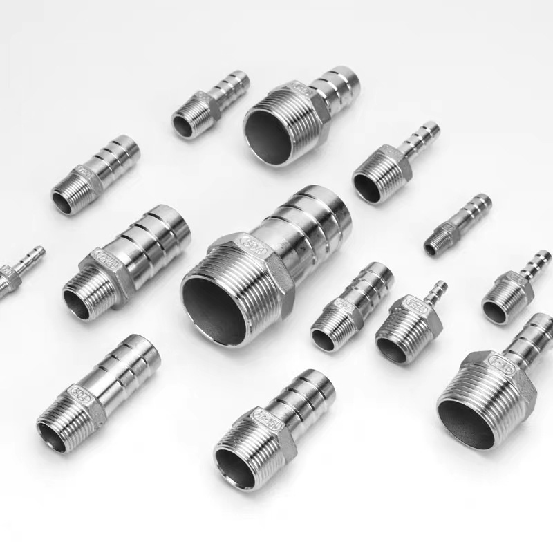 304 stainless steel external thread pagoda joint, hexagonal hose joint, water pipe hose hose joint, hose joint, socket, bamboo joint, green joint details Picture
