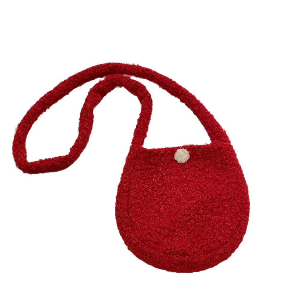 5226 ins cute eggshell bag, macaron-colored plush oval cute small crossbody single-shoulder bag, underarm bag Item Picture