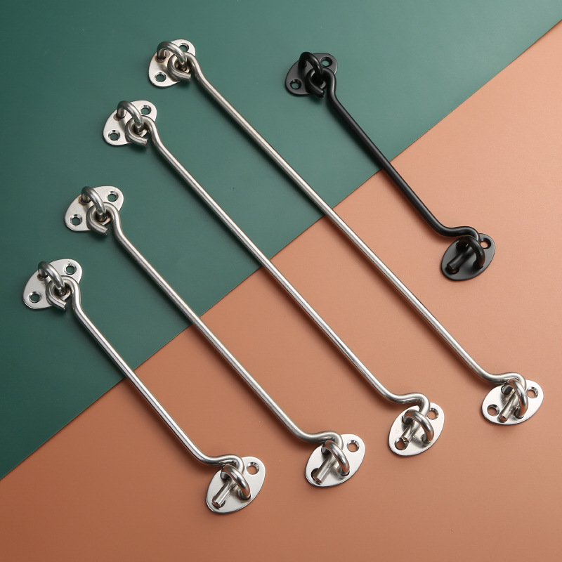 Stainless steel wind hooks, wooden window hooks, window and door limit fixation, windproof braces, lift hooks, lock hooks, sliding window positioning window hooks full figure