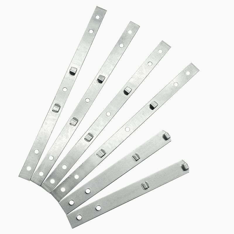 Window and door frame installation fixing plates, galvanized iron with clips, straight furniture connection plates, aluminum alloy wooden door fixing pull plates Item Picture