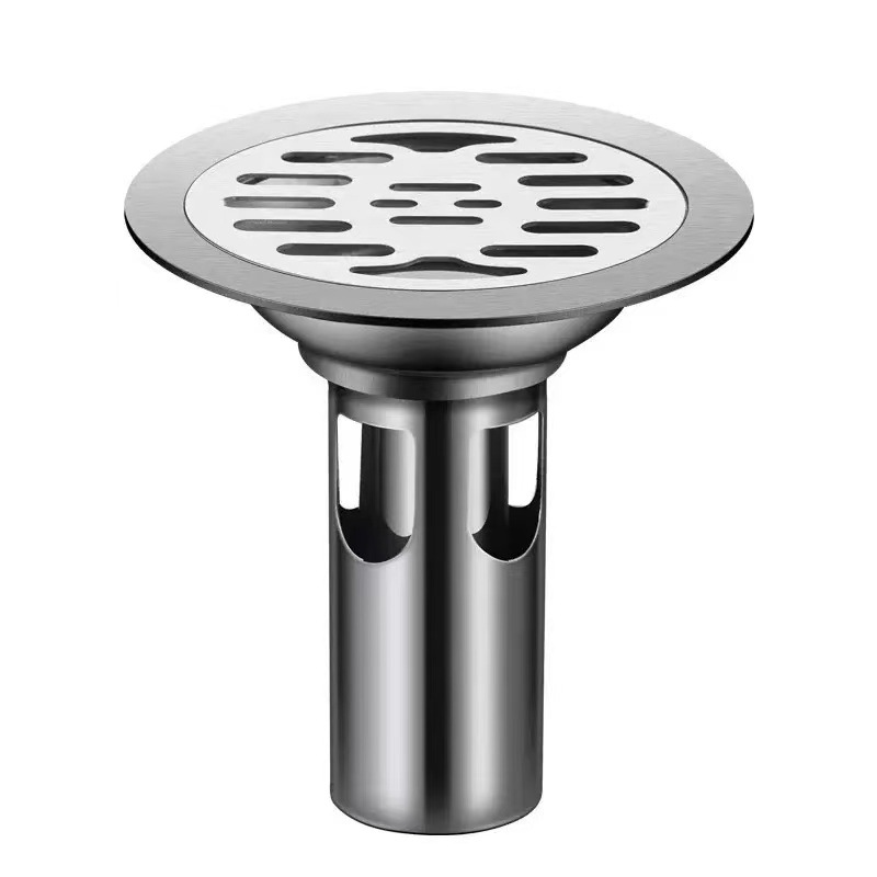 Circular floor drain, washing machine, stainless steel floor drain cover, deodorizer, old-fashioned renovation of sewer, large flow floor drain core Item Picture