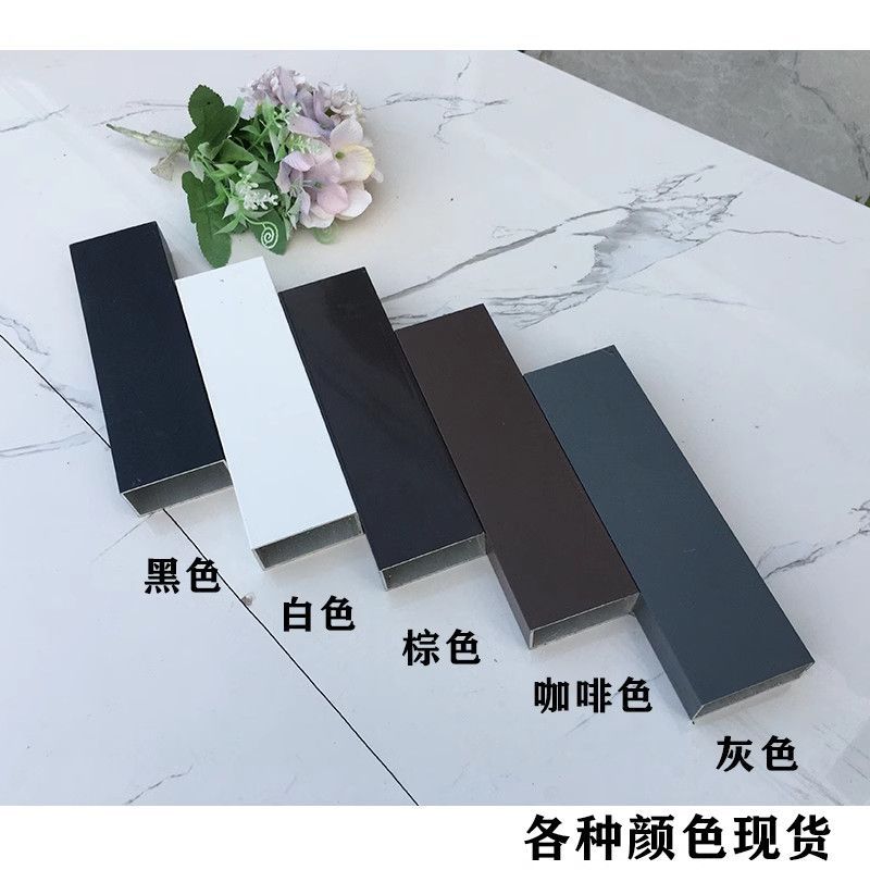 Wood grain aluminum square tubes, single-color square tubes, in stock, aluminum profiles for partition, exterior wall decoration, ceiling, aluminum alloy square tubes, D-made Application Scenario