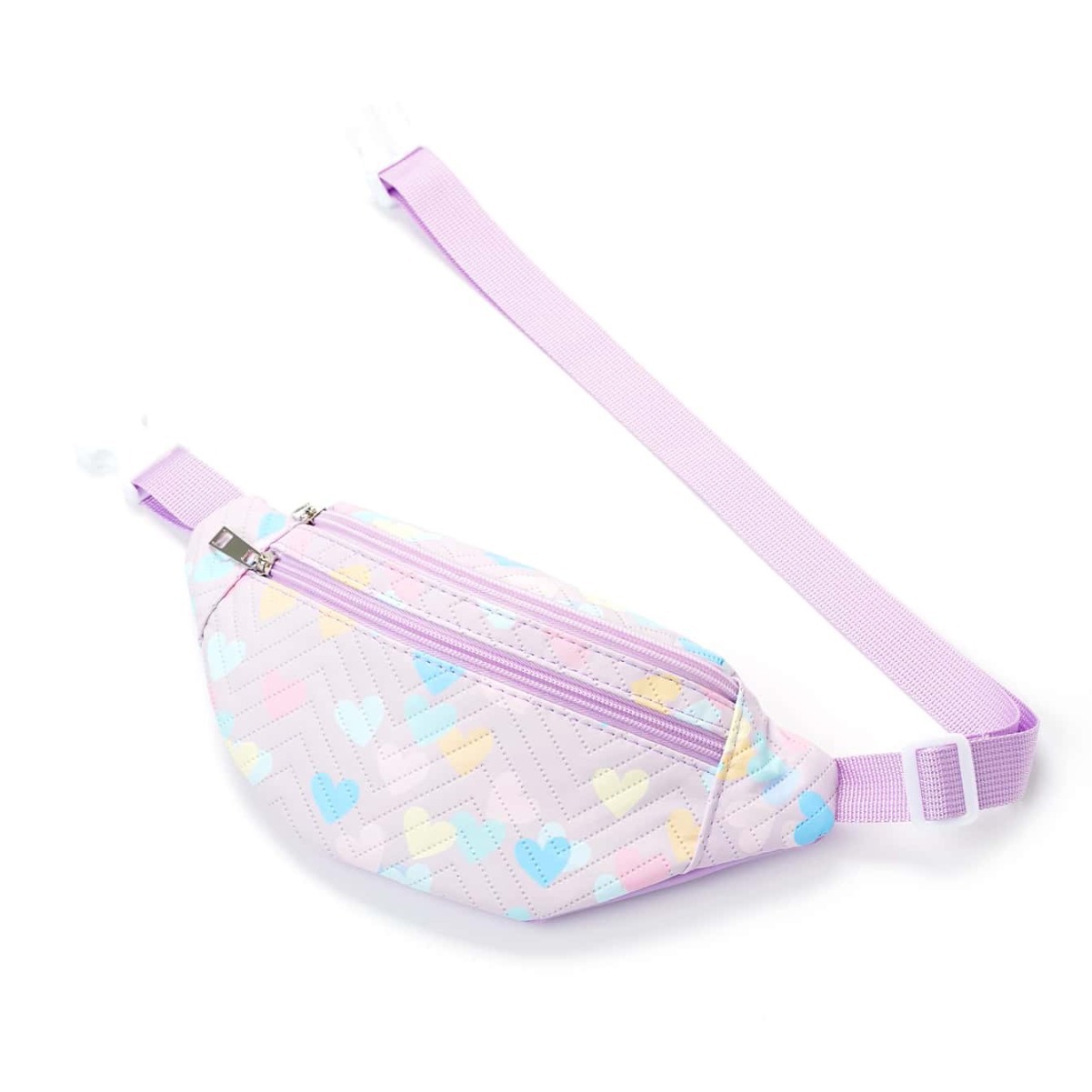 This new, fashionable and trendy children's printed bag features a diamond-shaped single-shoulder crossbody bag with a unique V-shaped embroidery thread and a large capacity details Picture