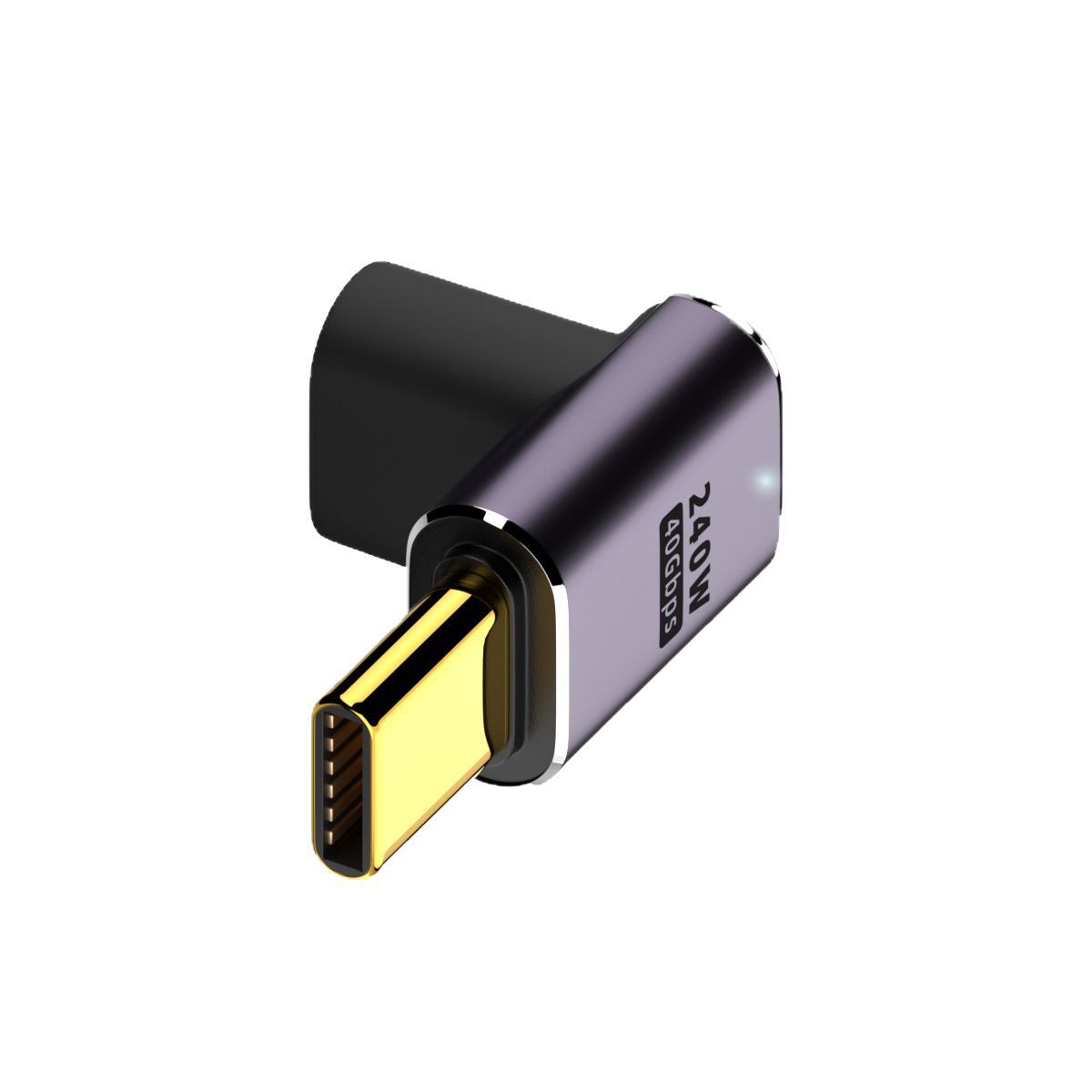 240w adapter type-c male to female with up and down bends, USB4.0, 40Gbps high-speed transmission, PD3.1 charging Item Picture