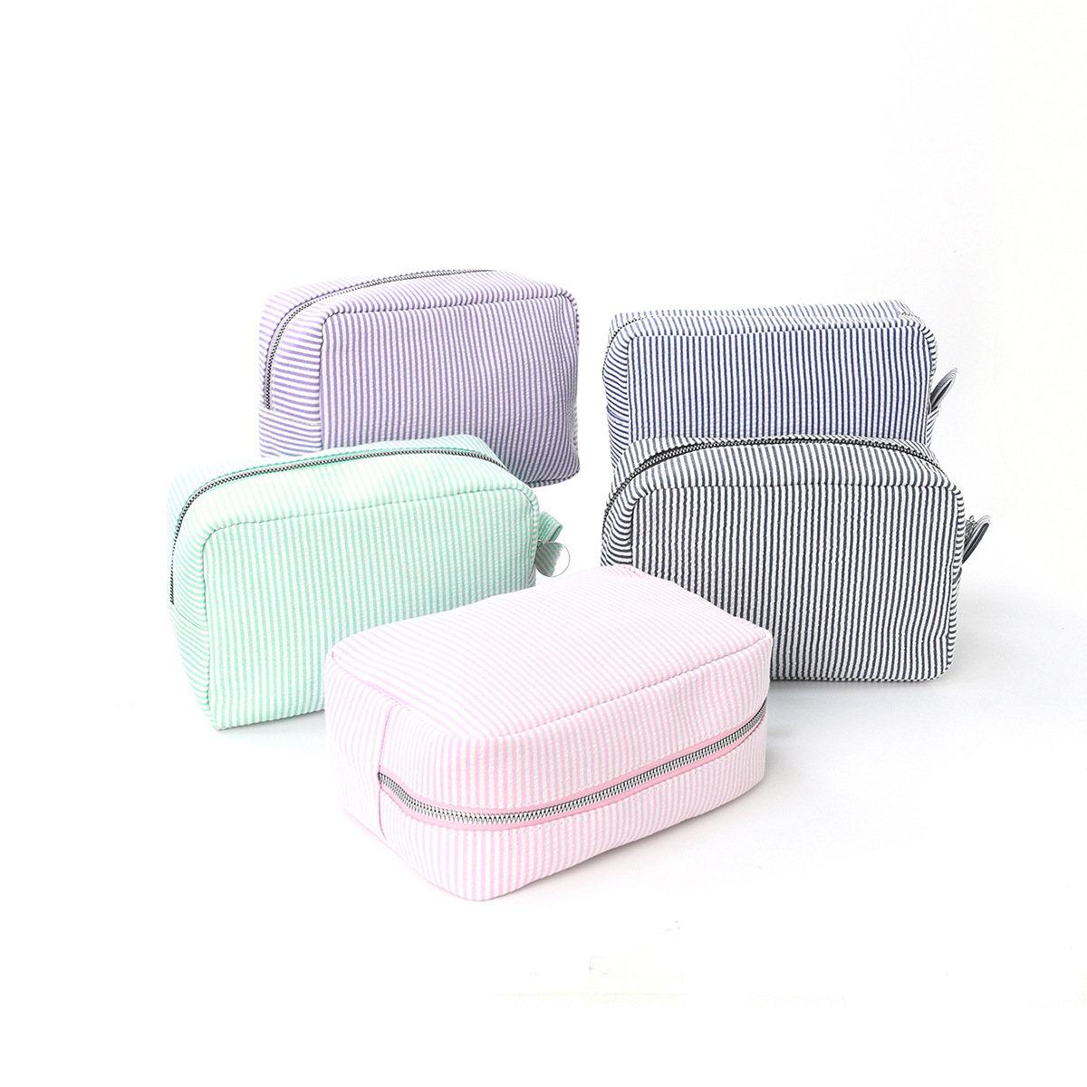 Cross-border bubblegum cosmetic bag, Indian style striped portable storage bag, Mississippi popular travel storage bag details Picture