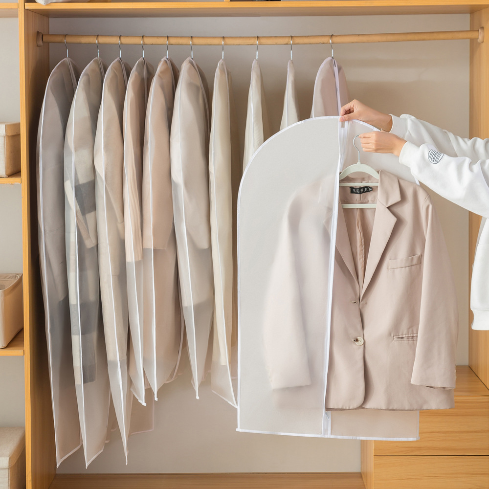 Clothing storage dust-proof bag, transparent hanging suit dust-proof cover, waterproof and moisture-proof coat dust-proof cover, visible and washable full figure