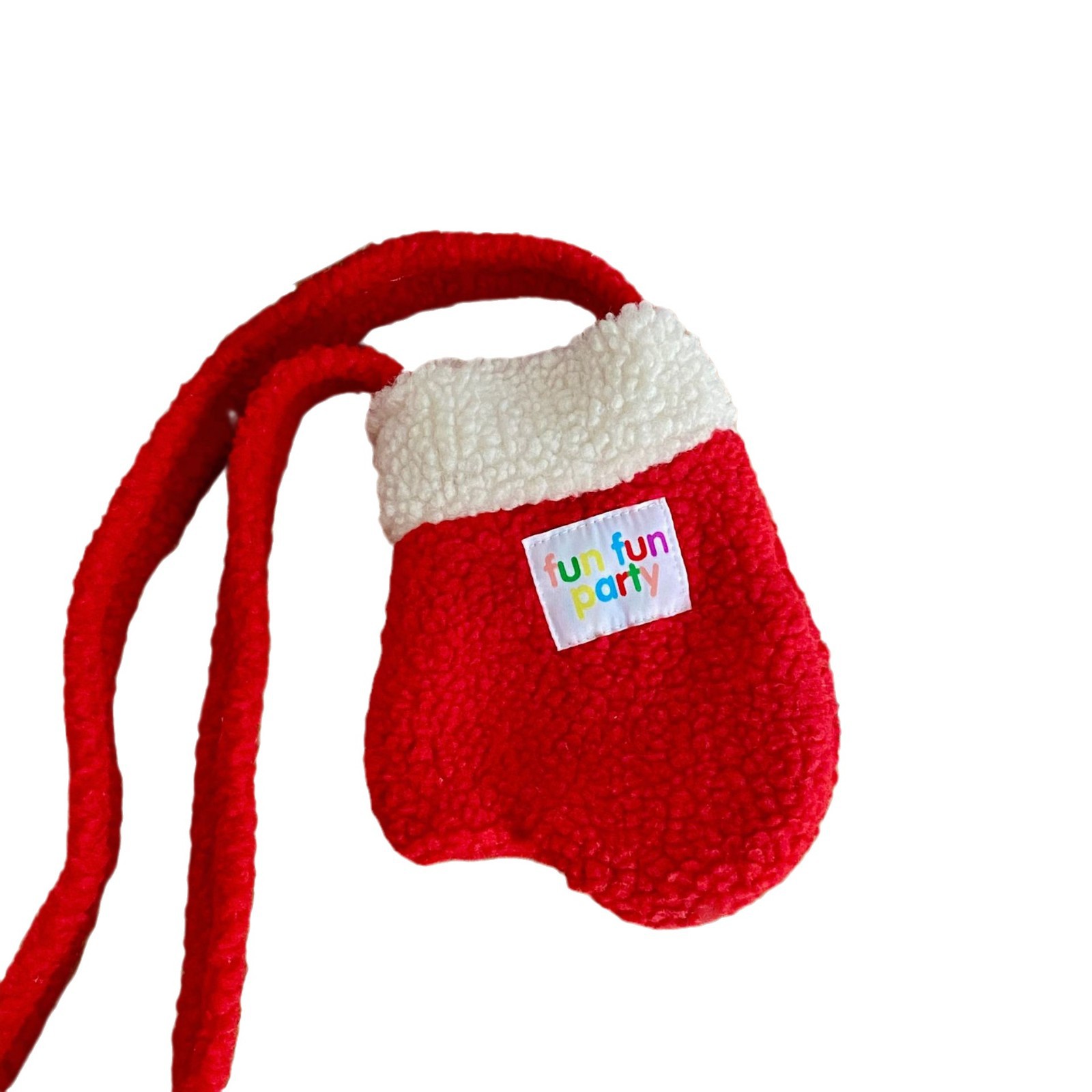 New 2024 Christmas glove crossbody bag, a niche and fashionable New Year's Day red bag, a single-shoulder plush bag, versatile and casual Item Picture