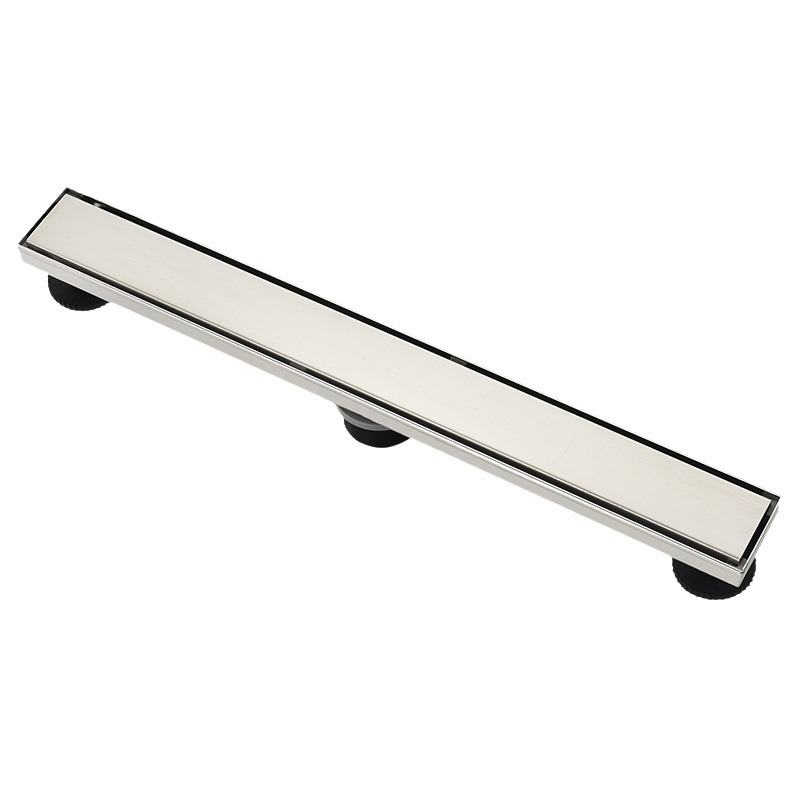 Amazon's long strip North American invisible floor drain can be inlaid with tiles, marble slabs, 304 stainless steel American-style floor drain Item Picture