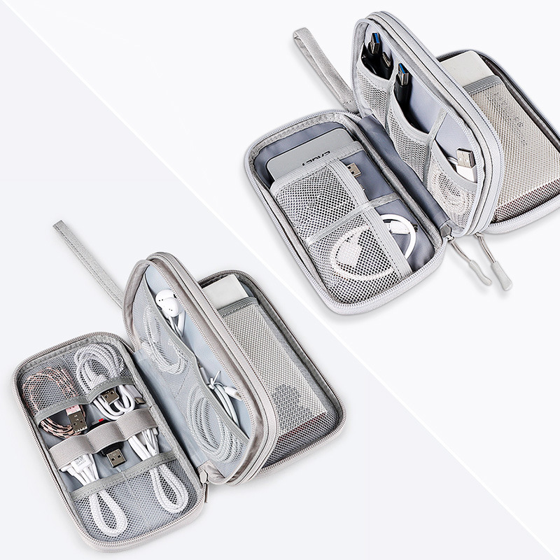 Data cable storage bag, travel portable charger, digital accessory bag, mobile phone headphones, USB flash drive multi-functional storage bag details Picture