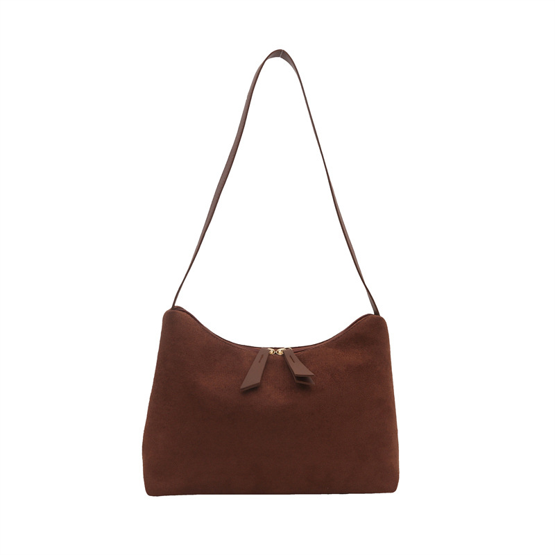 Underarm bag for women, large capacity, 2024 new winter niche design, high-end matte retro single-shoulder crossbody bag Item Picture